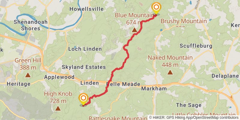 Appalachian Trail - Virginia stage 51 Map