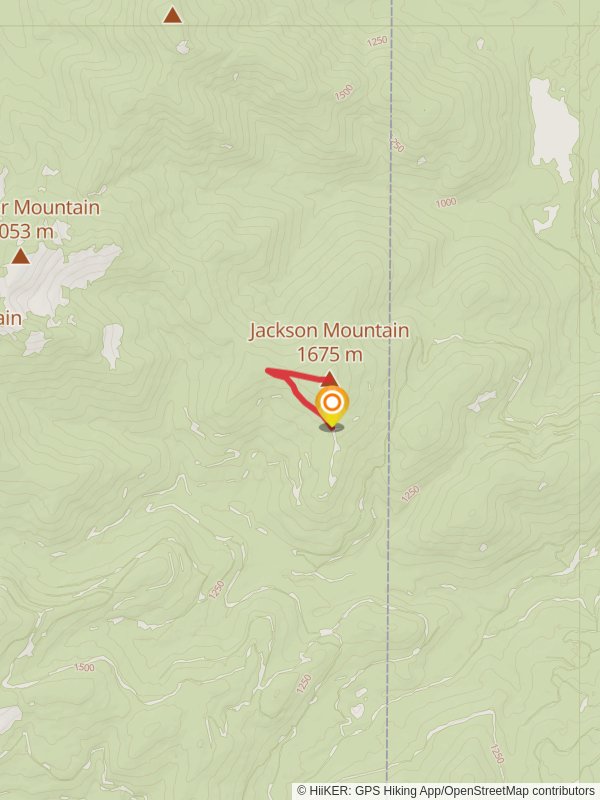 South Jackson Mountain Trail mobile static map