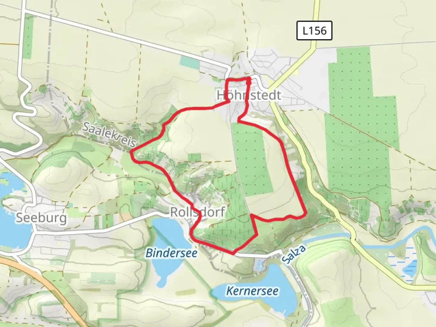 An image depicting the trail Höhnstedt 2 Loop and its surrounding area.