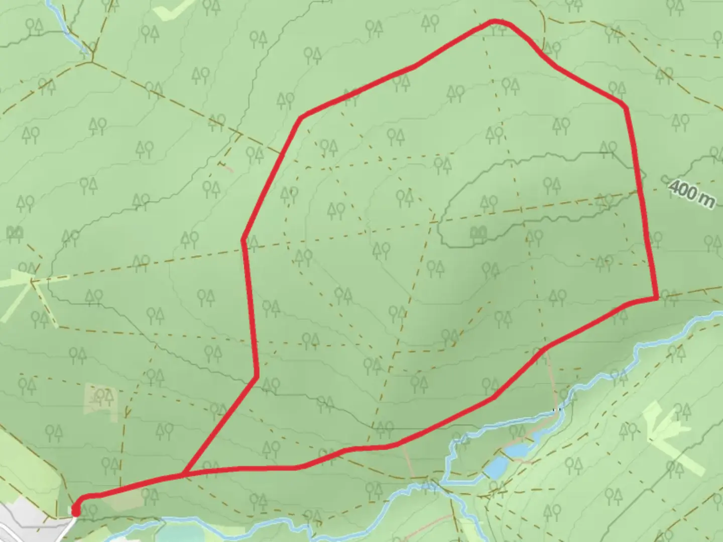An image depicting the trail Soehrewald Wellerode Rundweg and its surrounding area.