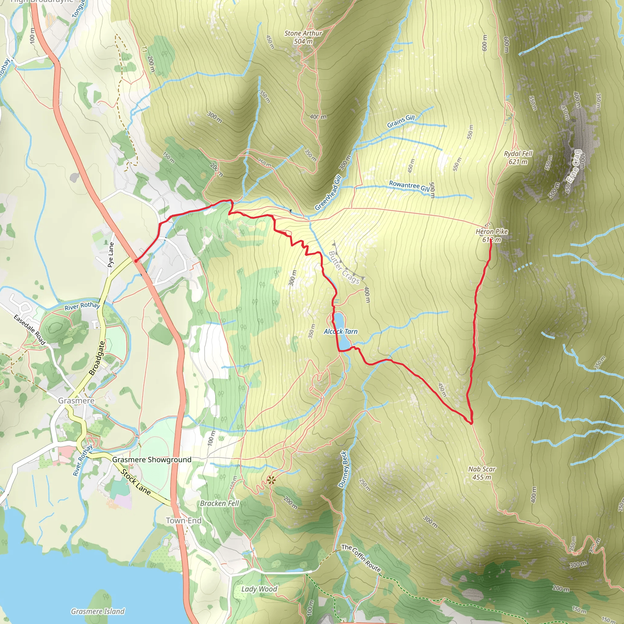 Heron Pike - Rydal mobile static map