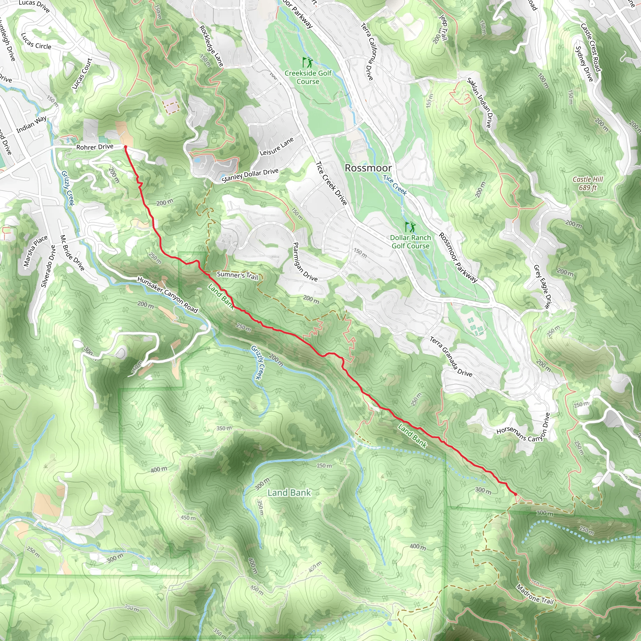 Rohrer Drive Walk - South mobile static map
