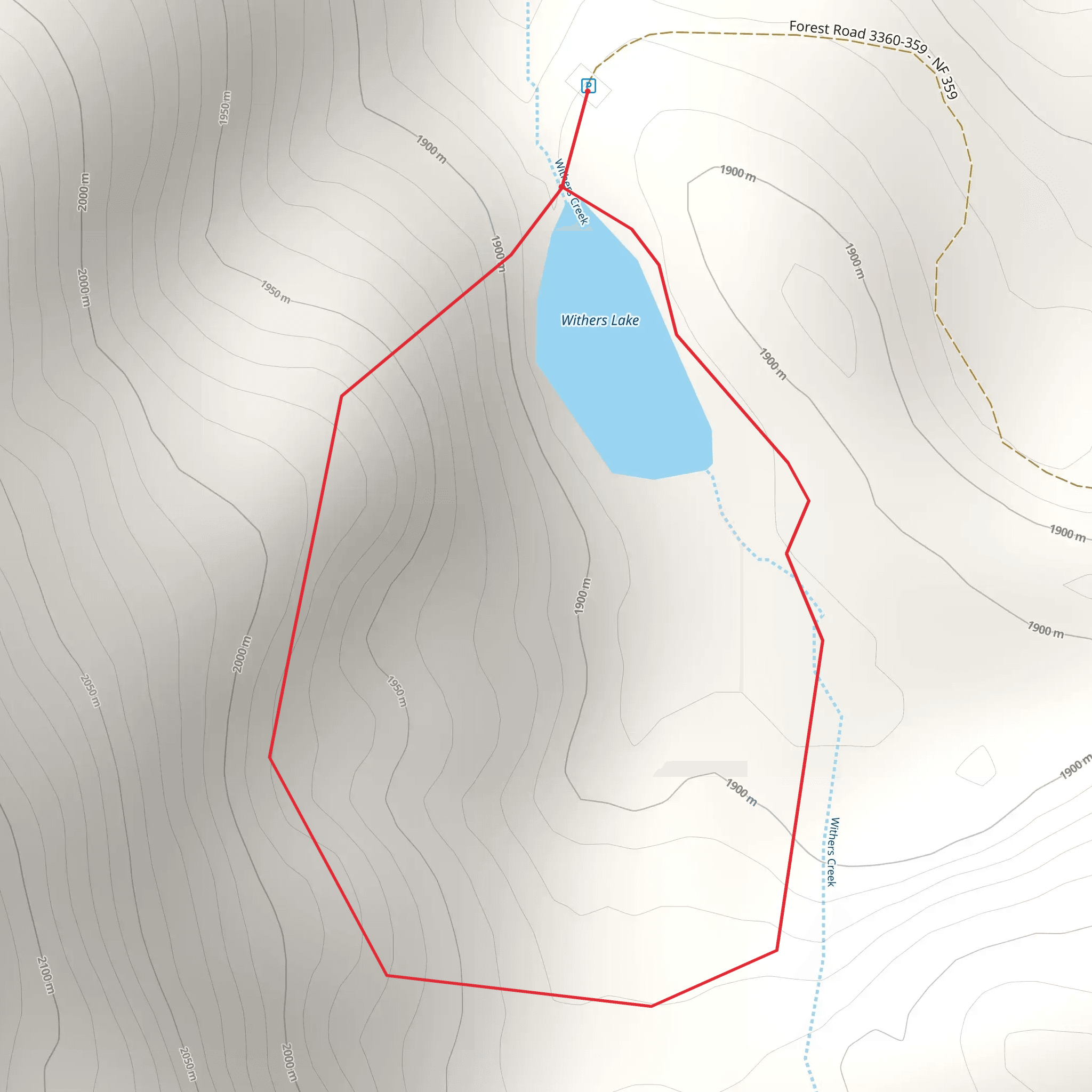 Withers Lake Loop Trail mobile static map