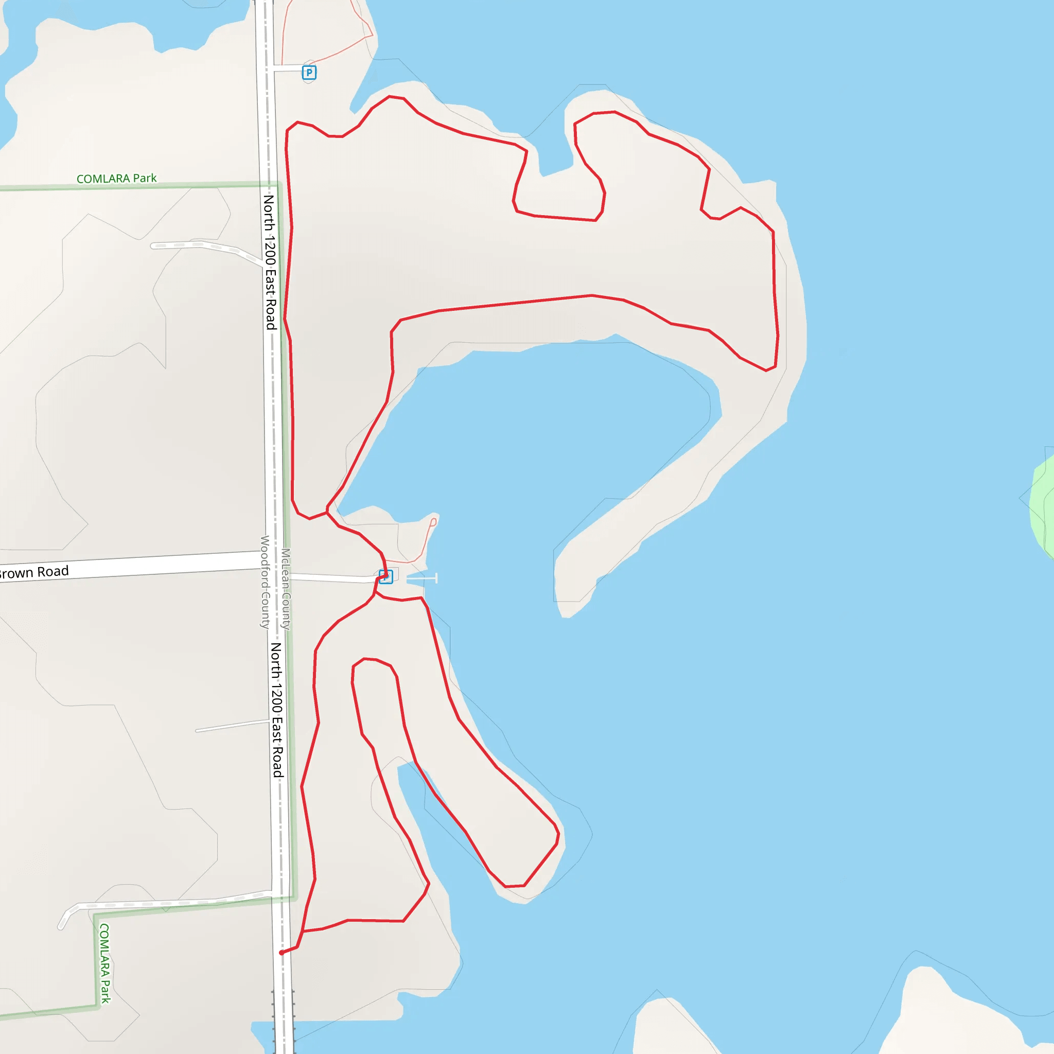 Evergreen Lake West Shore Loop mobile static map