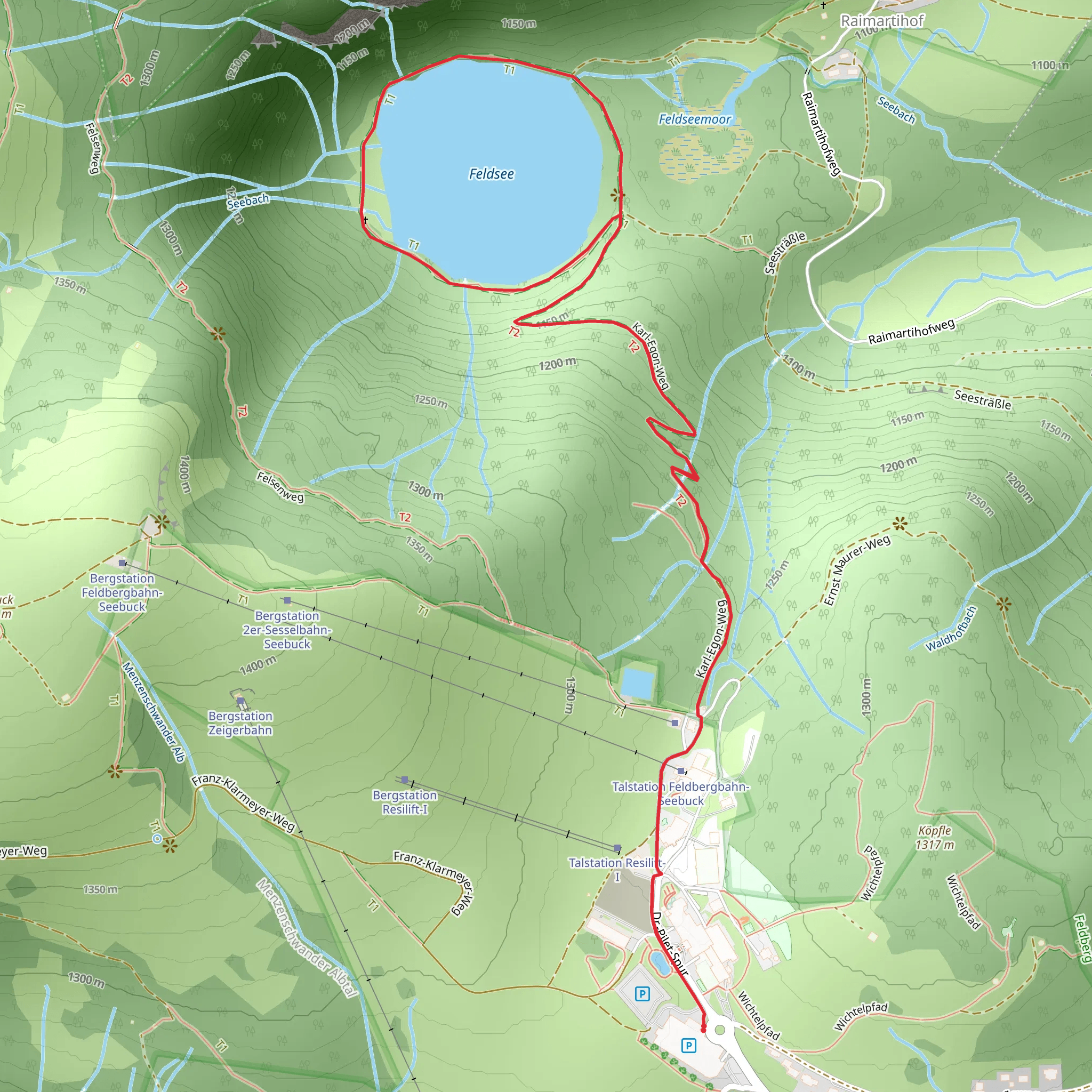 Feldsee via Karl-Egon-Weg mobile static map