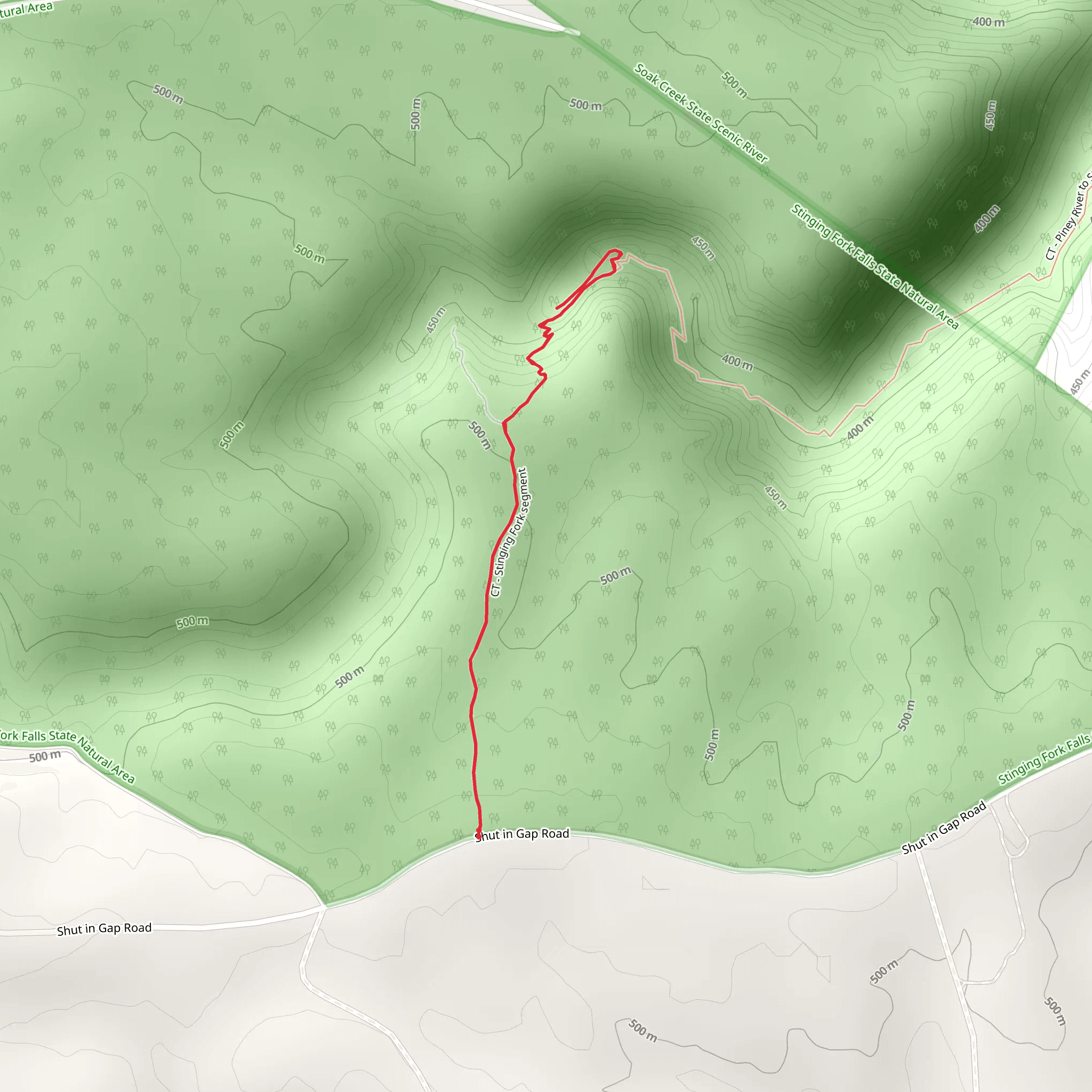 CT - Stinging Fork segment mobile static map