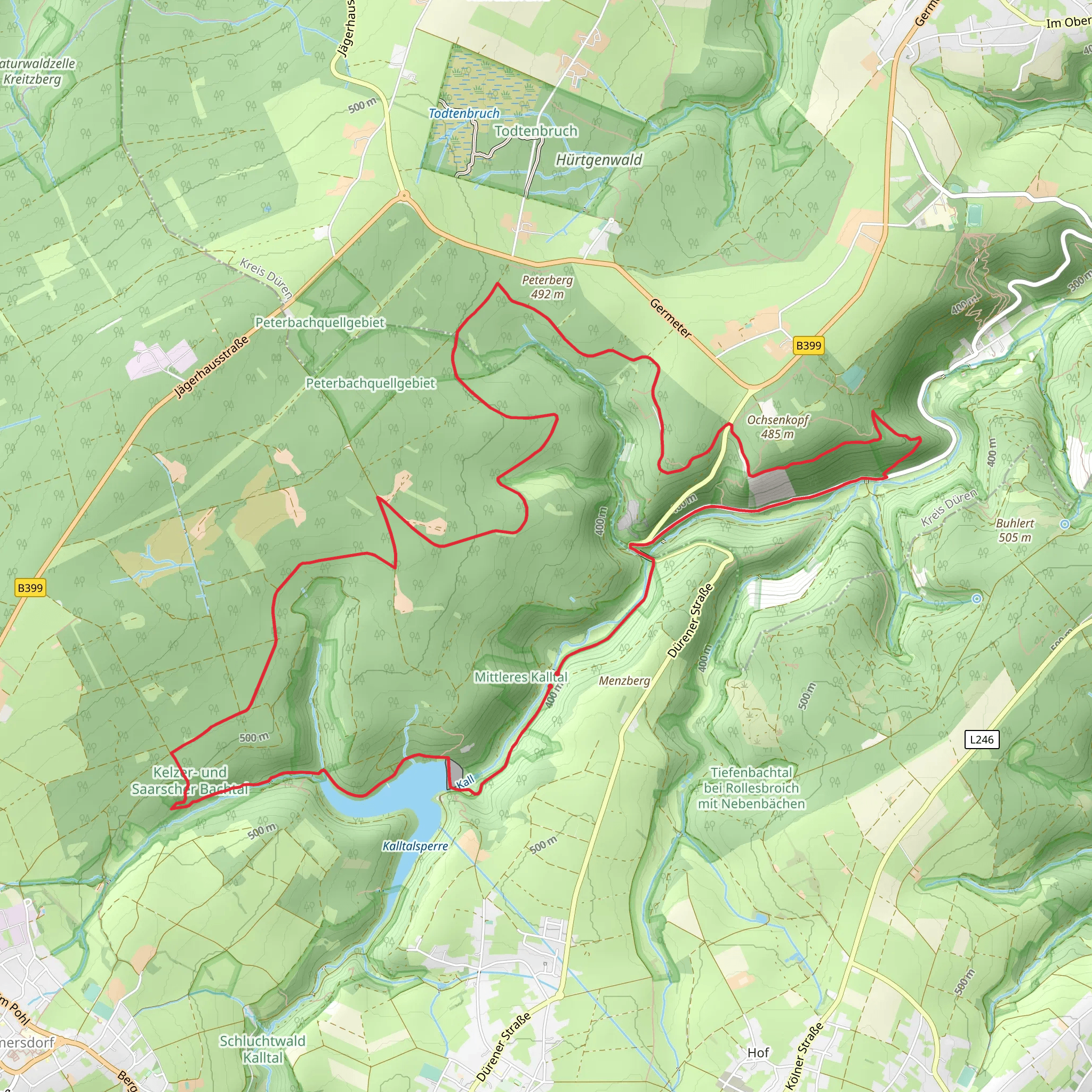 Mittleres Kalltal and Kalltalsperre Loop mobile static map