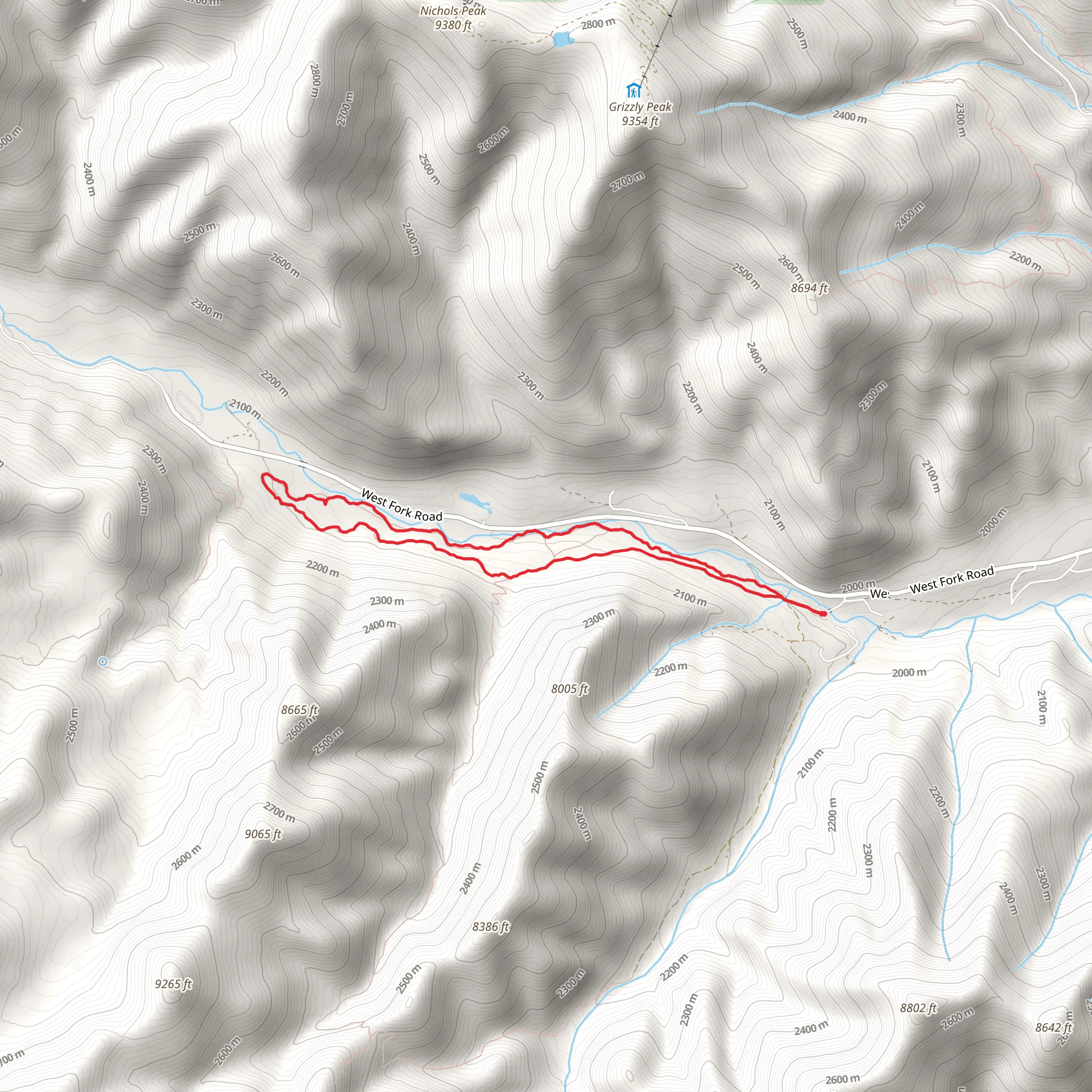 Silver Run Loop Trail mobile static map