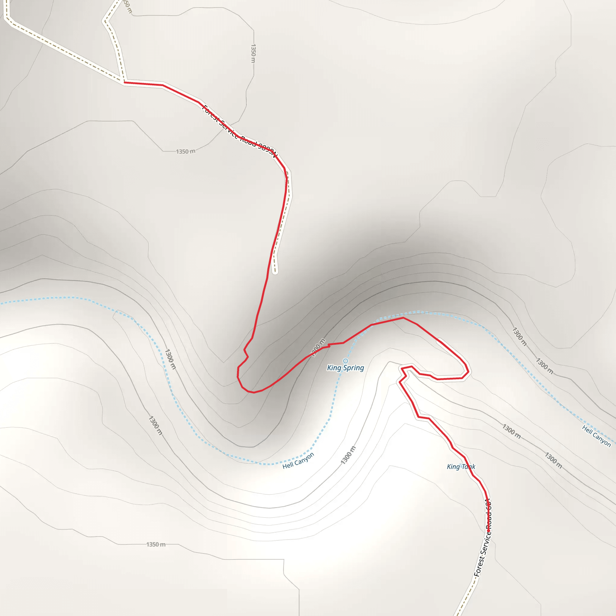 King Springs Trail mobile static map