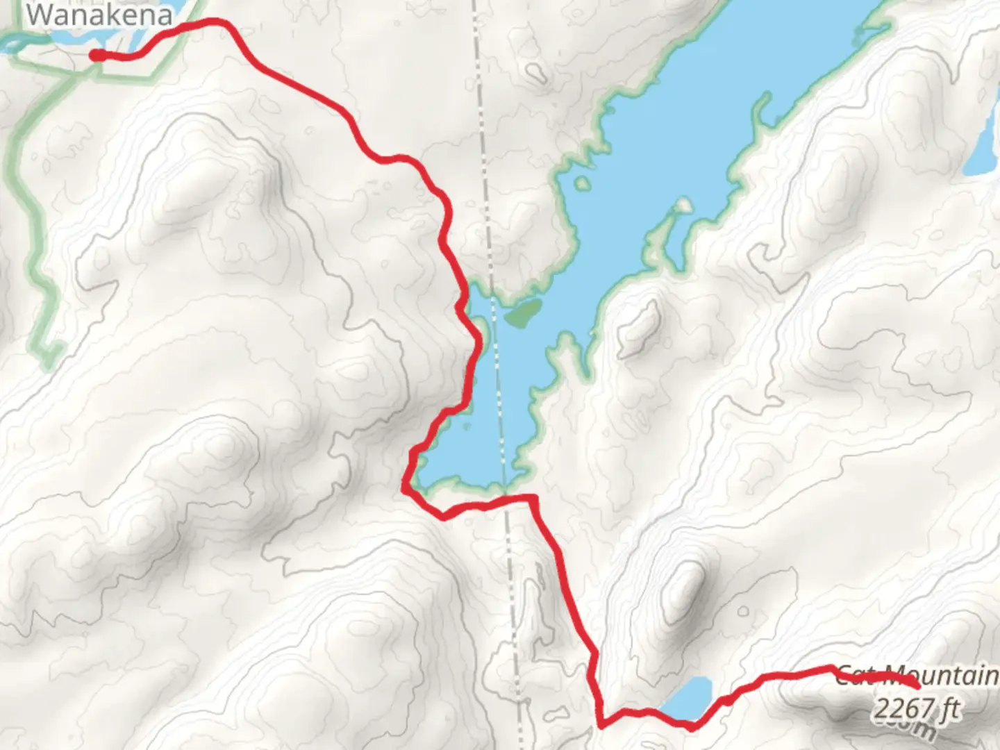An image depicting the trail Cat Mountain via Glasby Pond and its surrounding area.