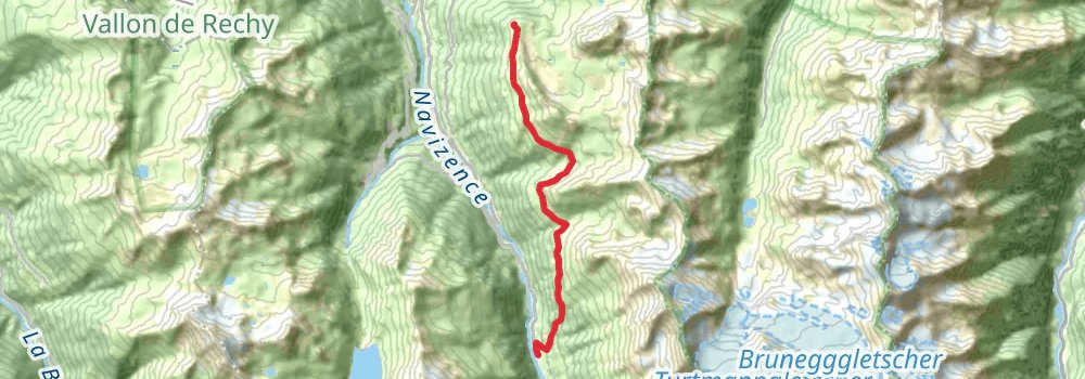 Chamonix to Zermatt - Haute Route stage 10 Map