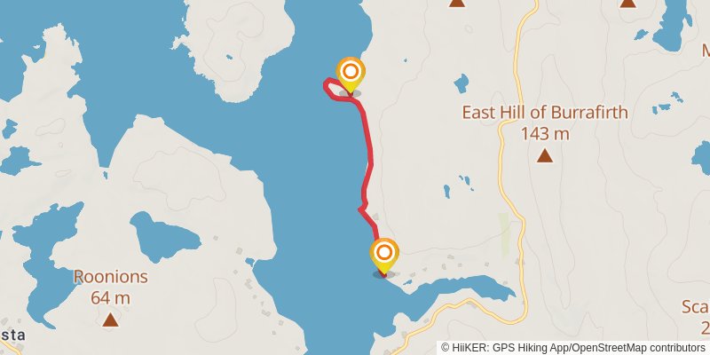 Coastal Walk of Shetland - West stage 21 Map