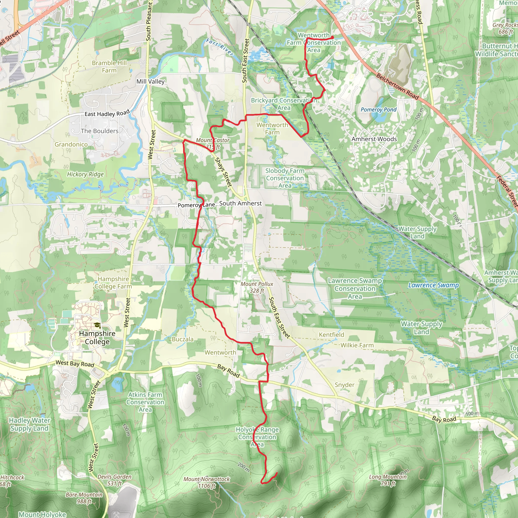 Mount Castor mobile static map