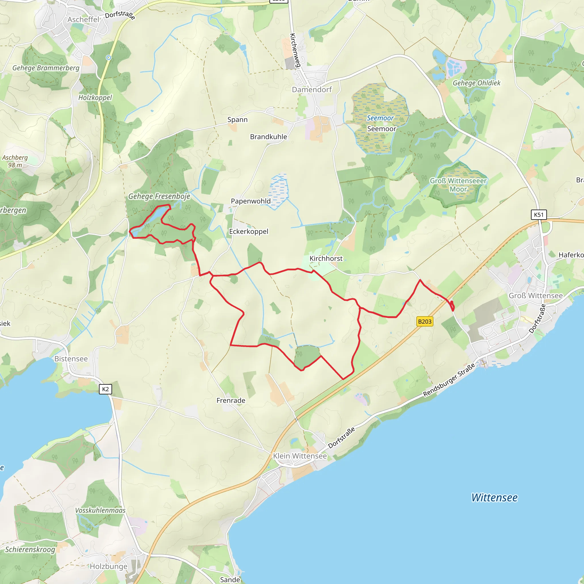 Fresensee Loop mobile static map