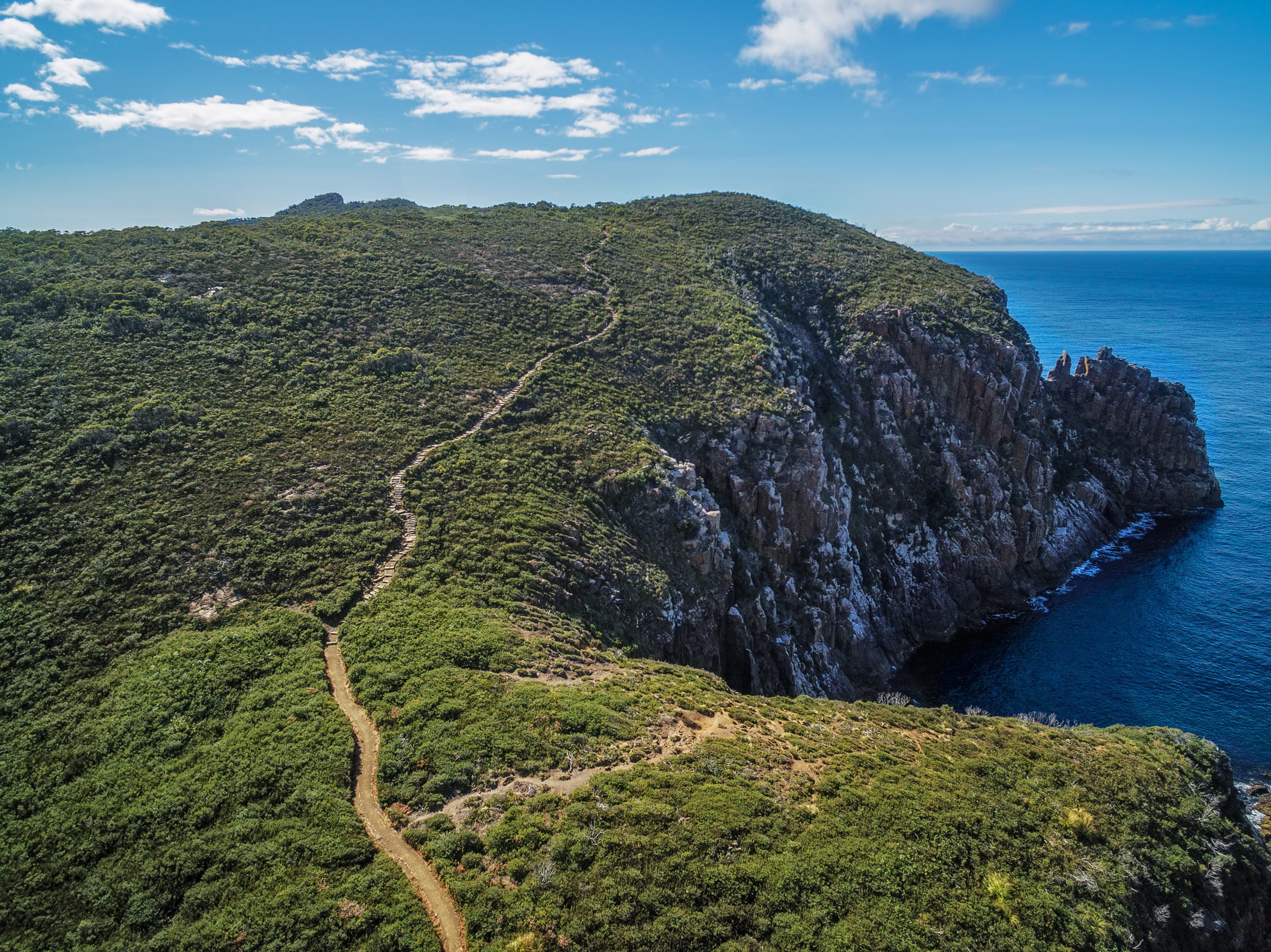 An image depicting the trail Tasman National Park and its surrounding area.