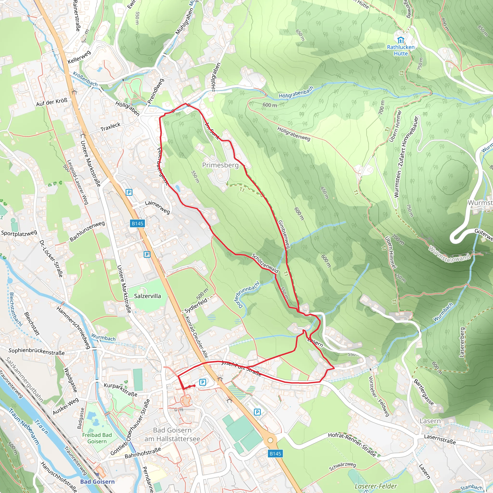 Sunnseiten Walk mobile static map