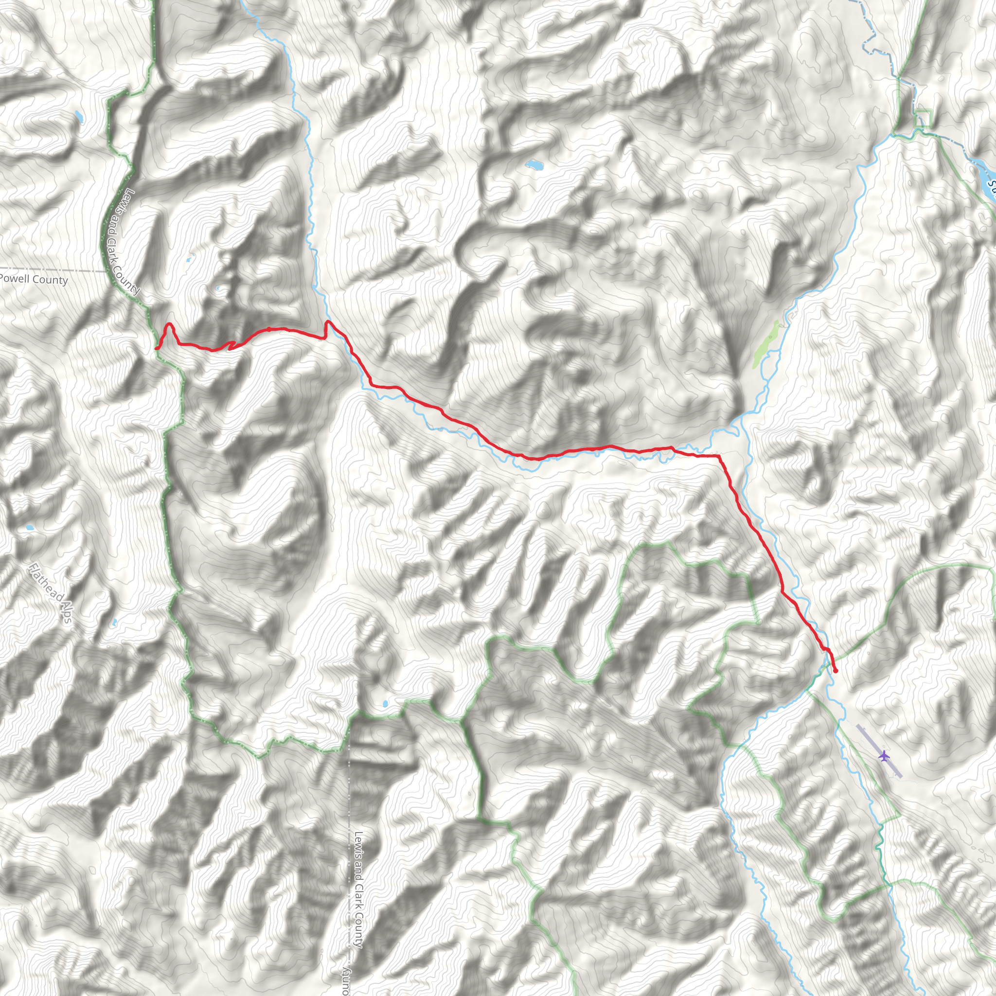 Indian Creek Trail via CDT mobile static map