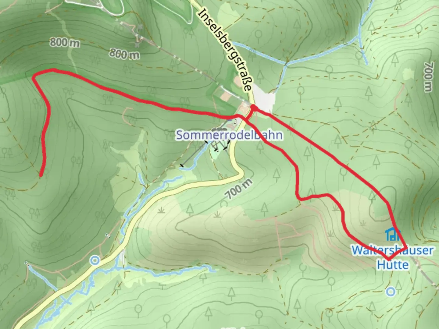 An image depicting the trail Trockenberg Loop and its surrounding area.