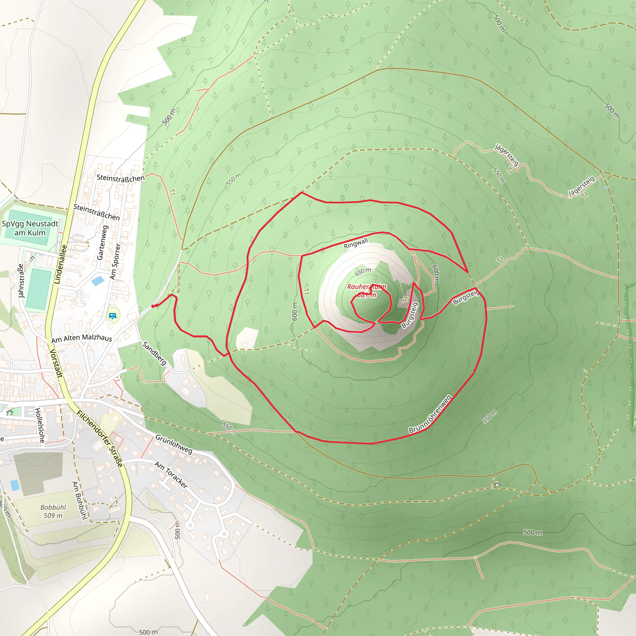 Burgstall and Rauher Kulm Loop mobile static map