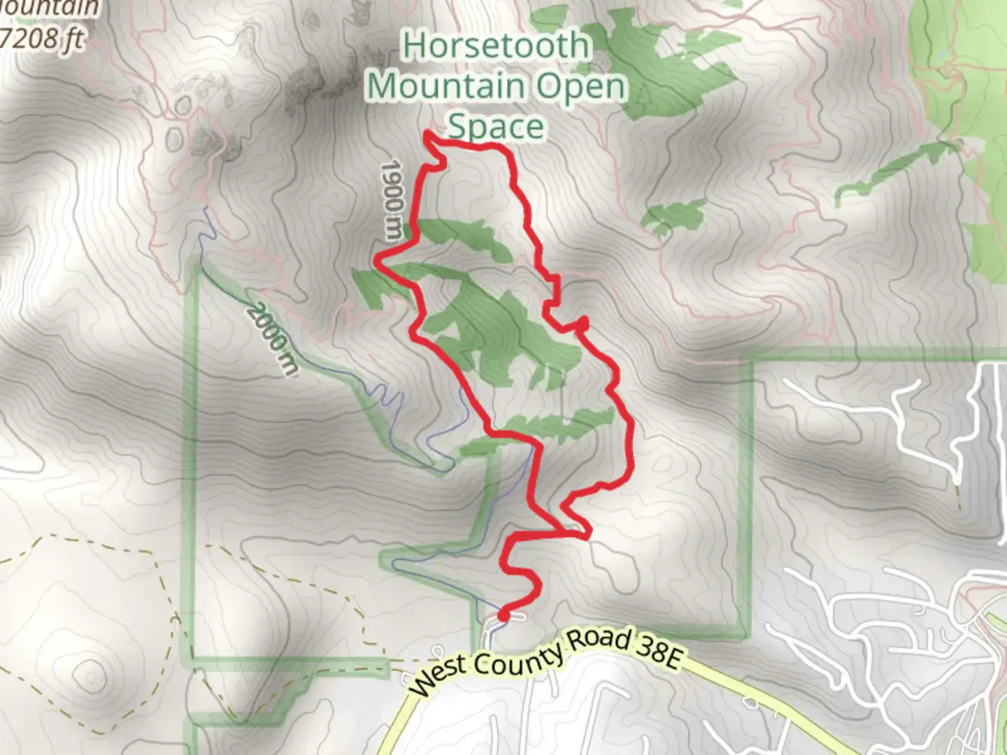 An image depicting the trail Horsetooth Rock Loop Trail and its surrounding area.