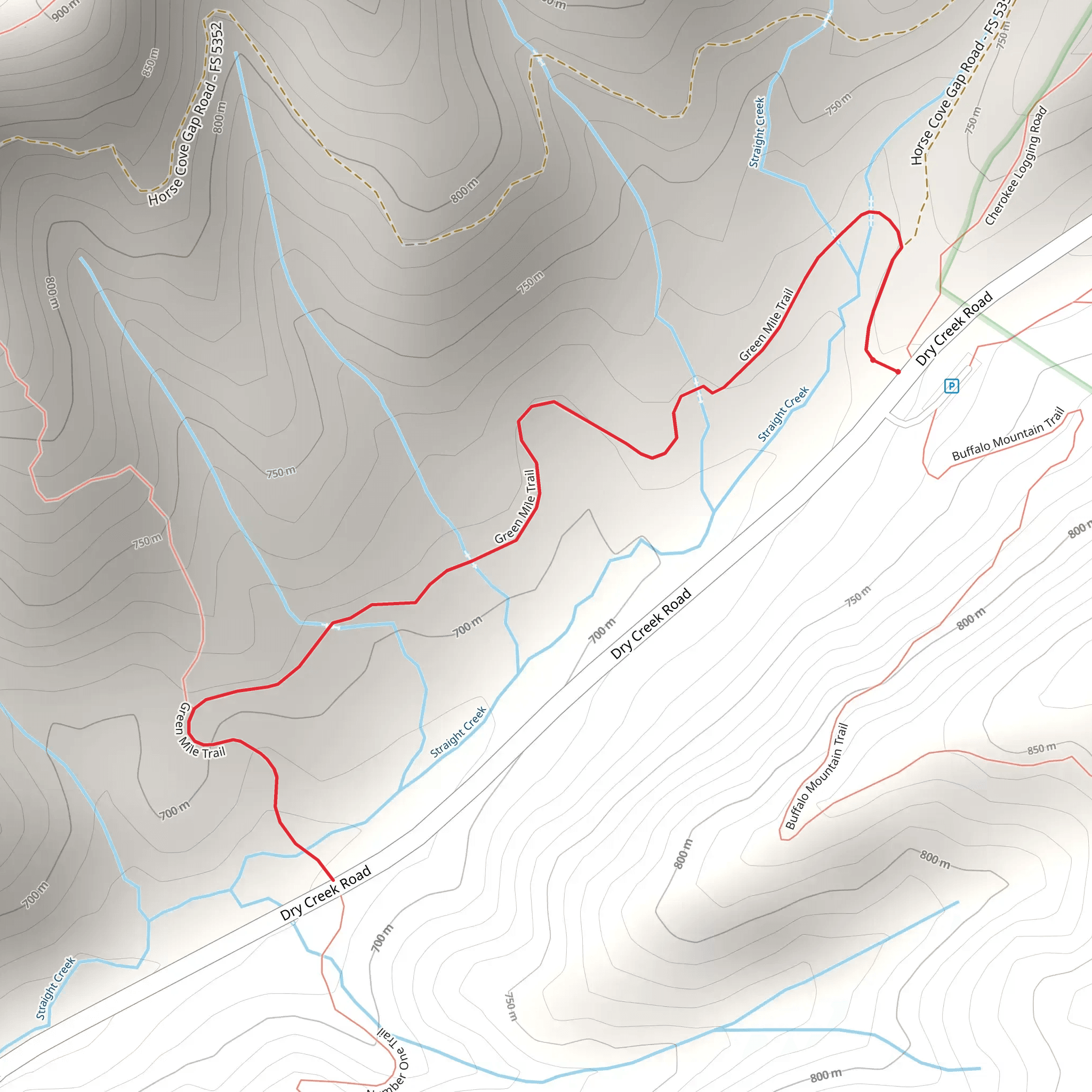 Green Mile Trail mobile static map