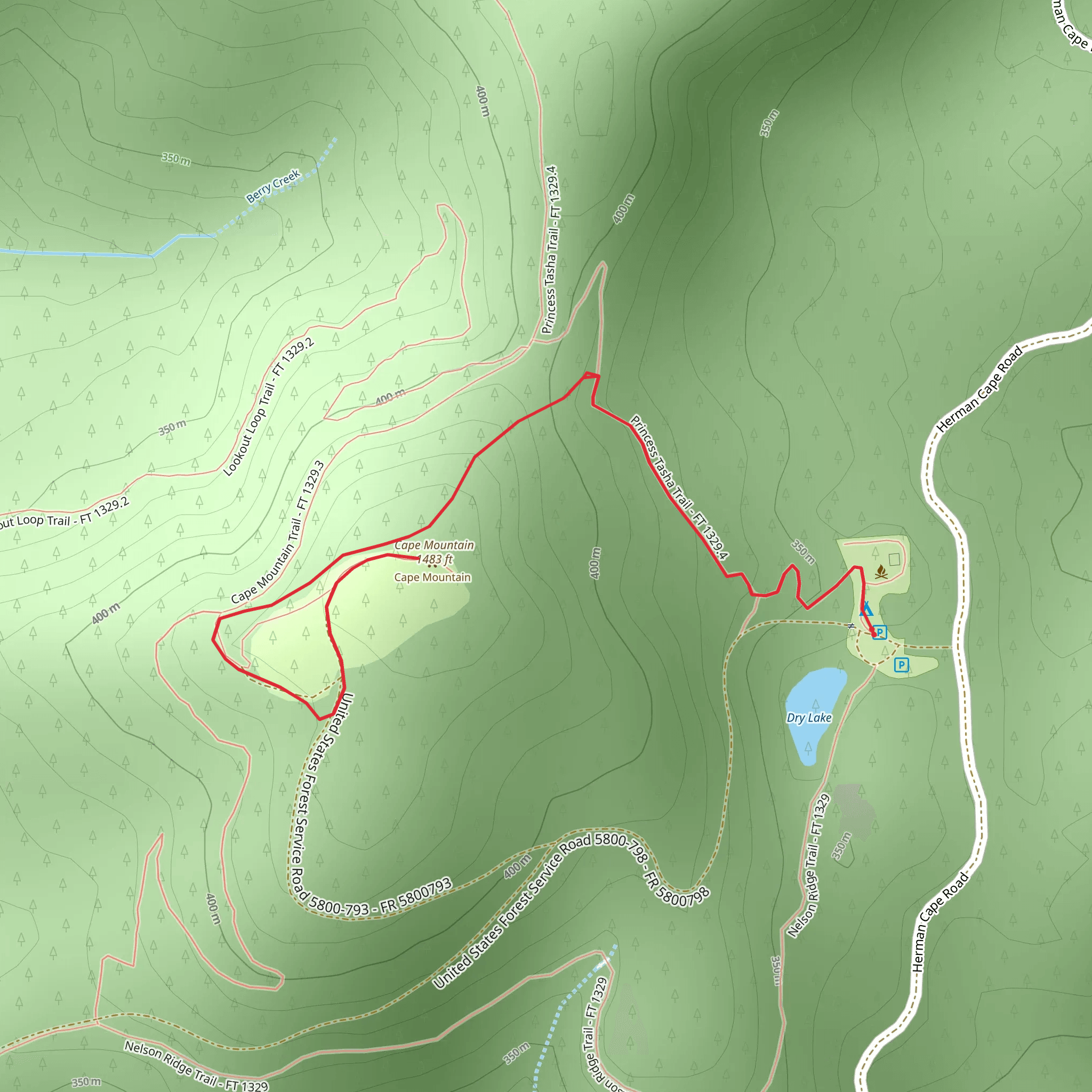 Cape Mountain Trail mobile static map