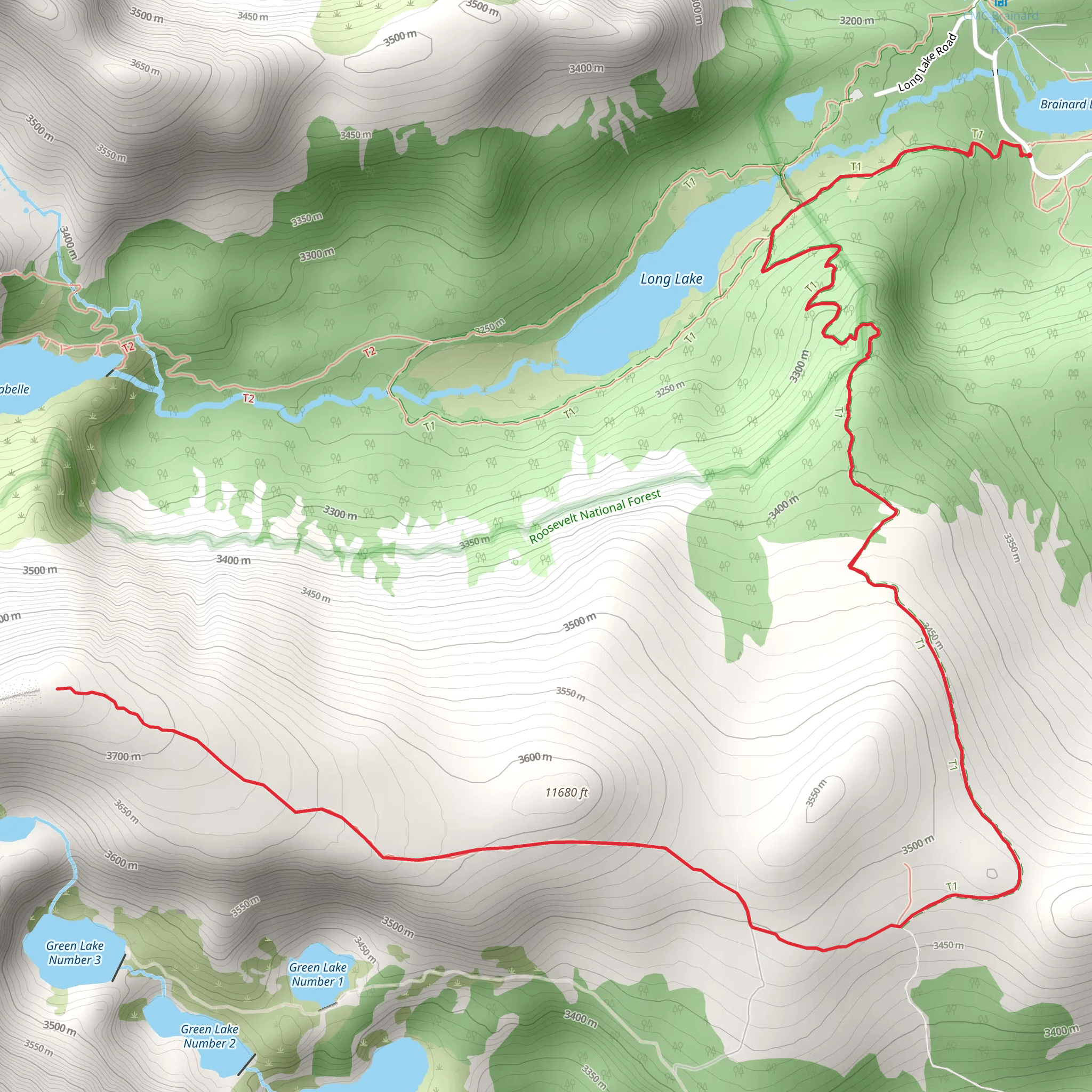Niwot Ridge Trail mobile static map