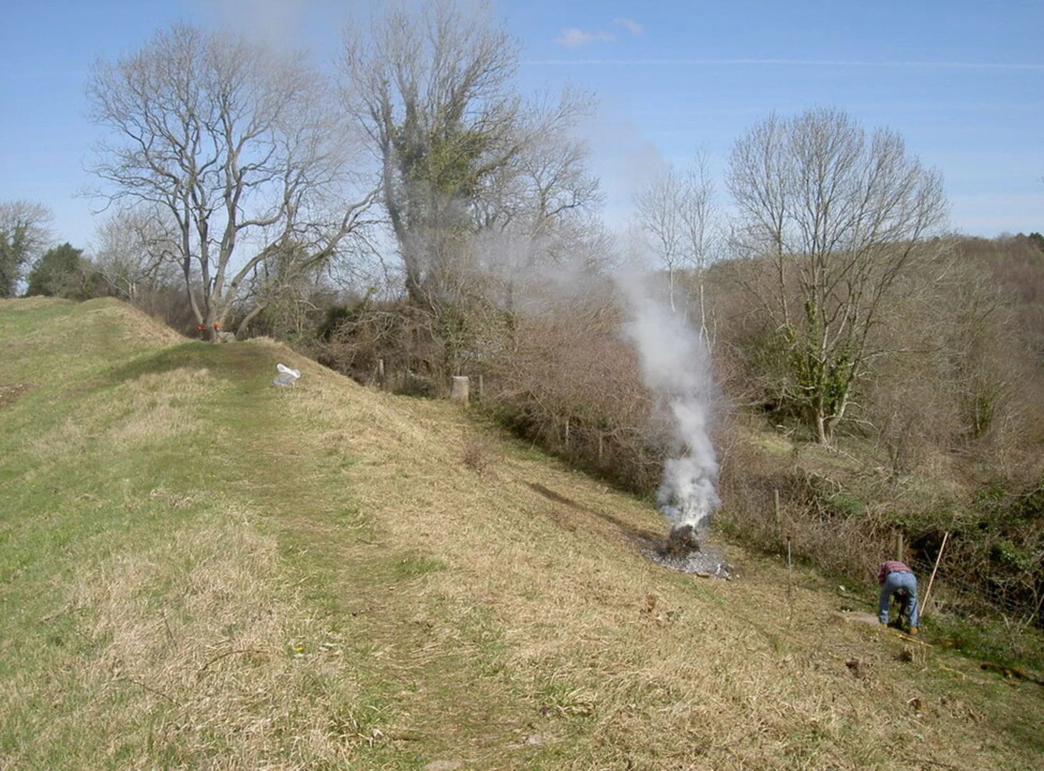 An image depicting the trail Cadbury Castle and its surrounding area.