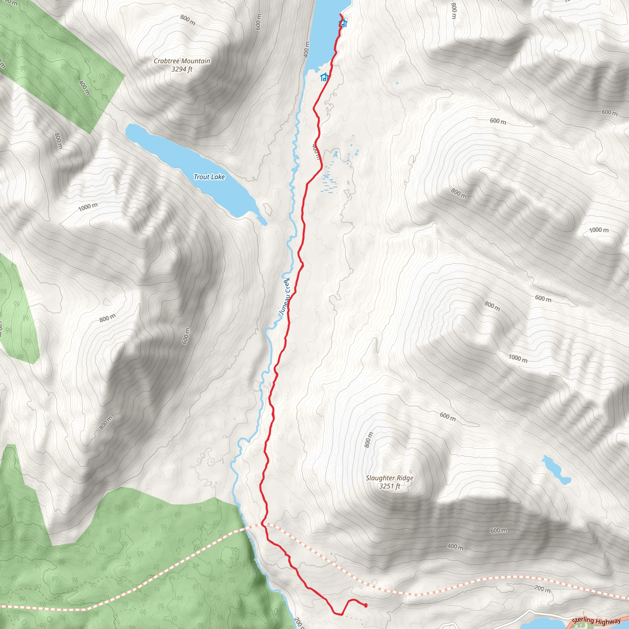 Juneau Lake mobile static map