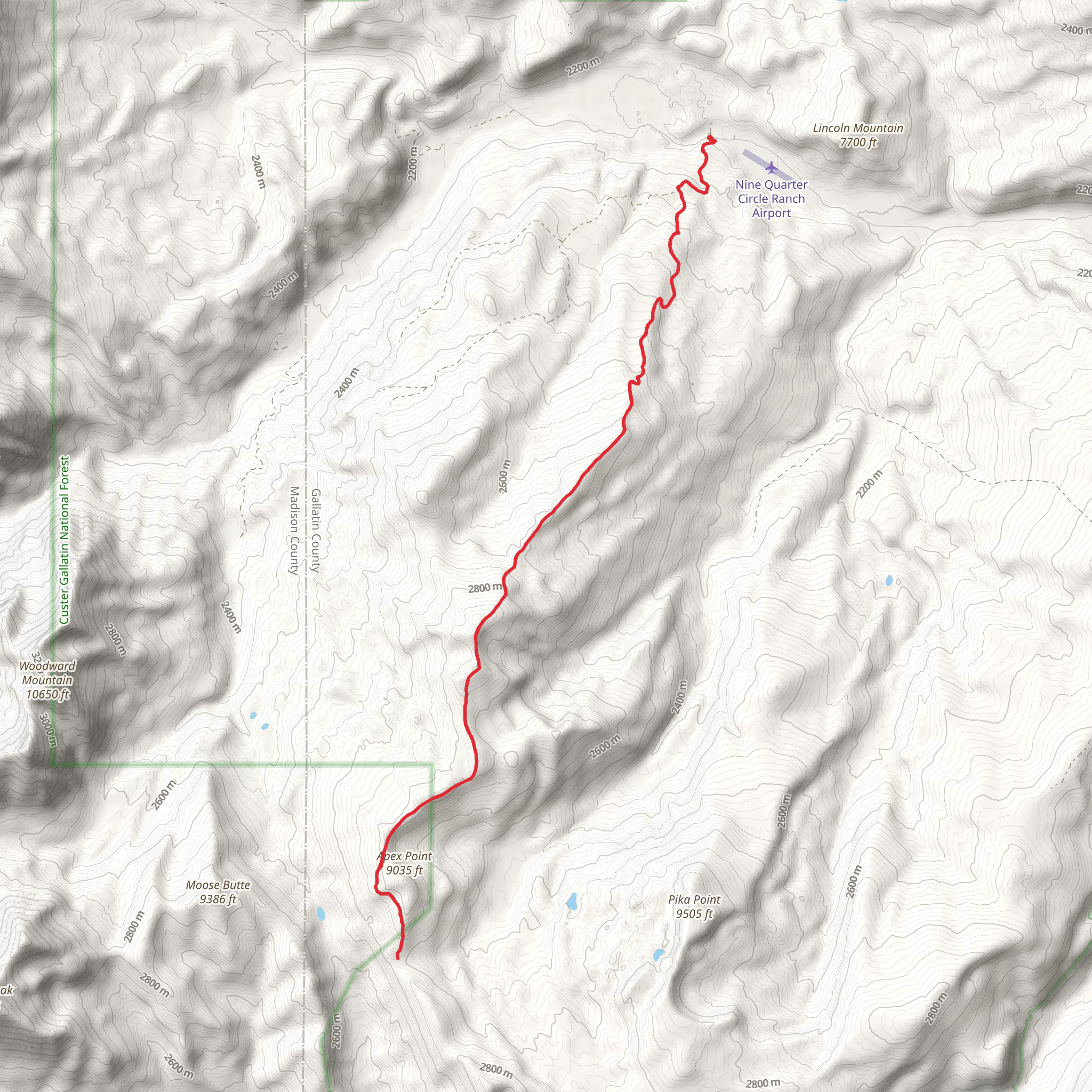 Eldridge Trail mobile static map