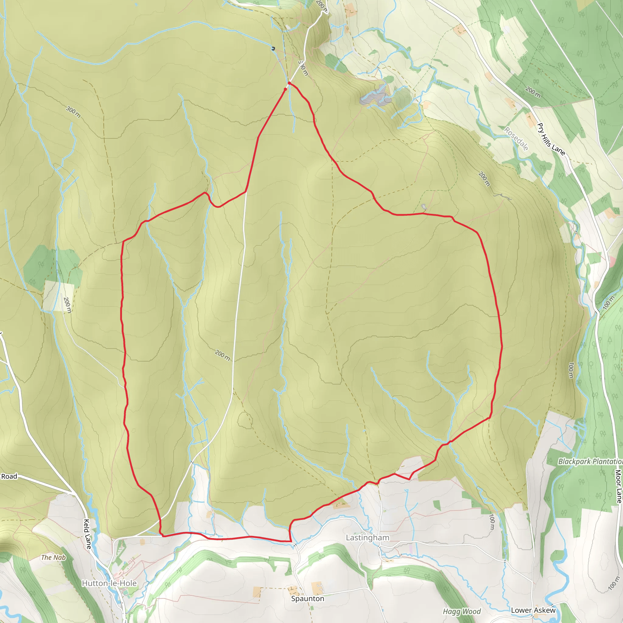 Spaunton Moor from Chimney Bank mobile static map