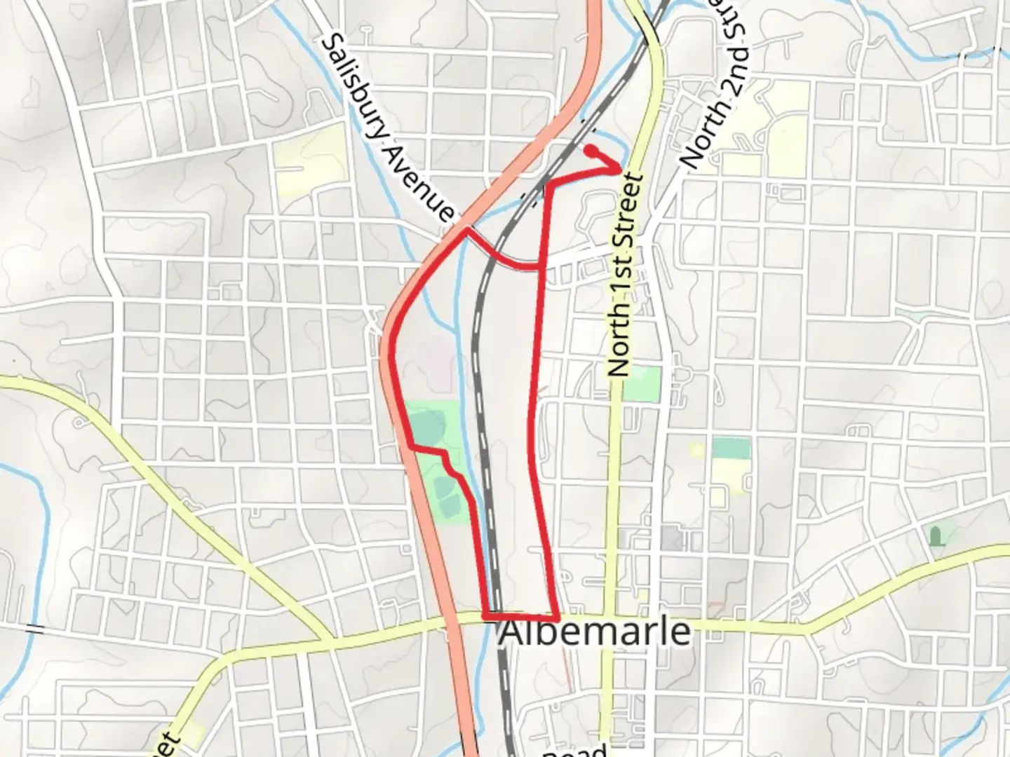 An image depicting the trail Roger F Snyder Greenway and Don Montgomery Park Path Loop and its surrounding area.