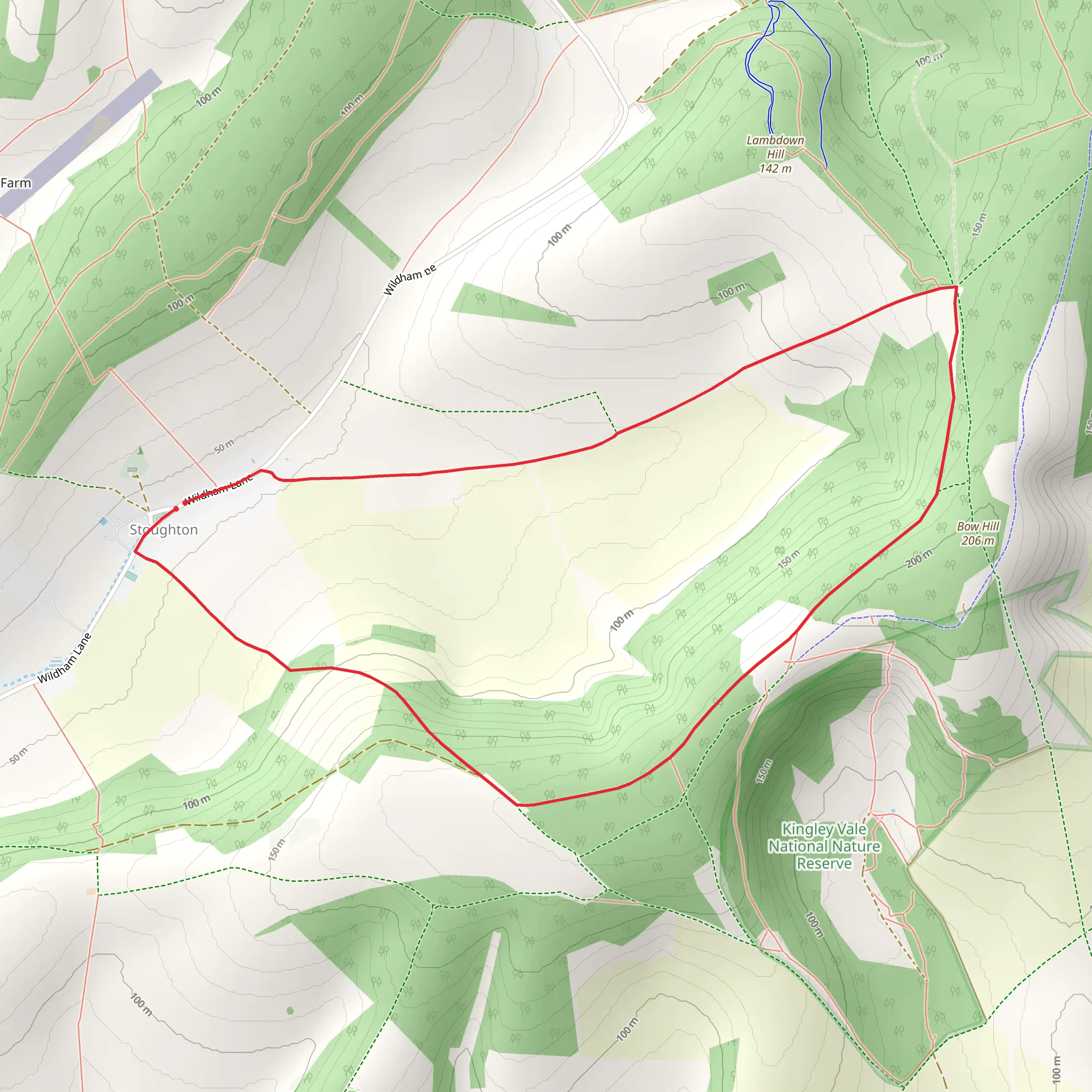 Stoughton to Kingley Vale mobile static map