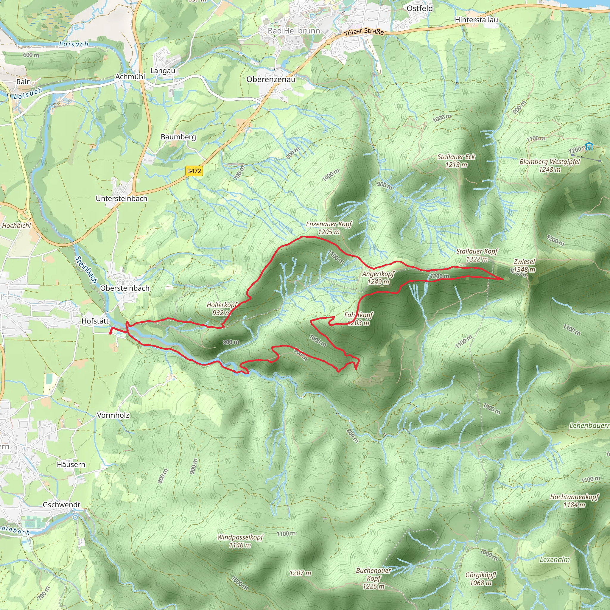Fahrtkopf, Angerlkopf and Hollerkopf Loop mobile static map