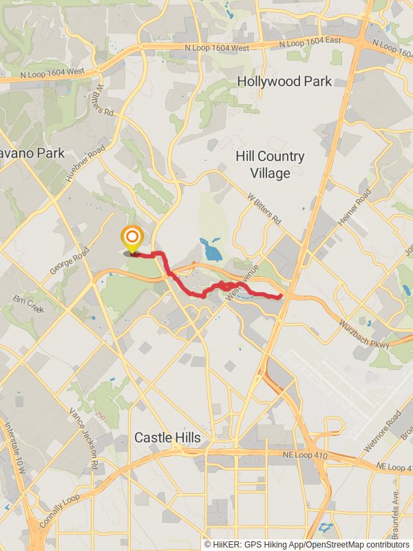 Salado Creek Greenway Trail Out and Back