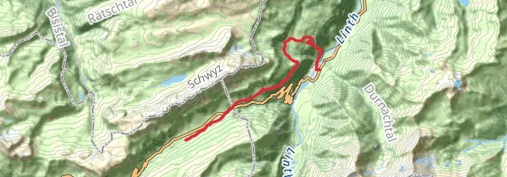 Via Alpina - Green Trail stage 6 Map