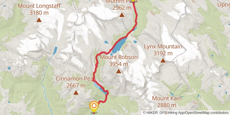Great Divide Trail spur 2 Map