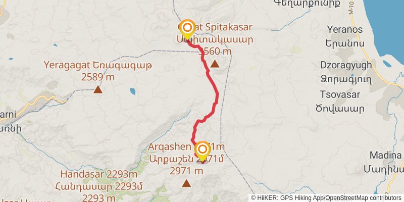Transcaucasian Trail - Armenia stage 23 Map