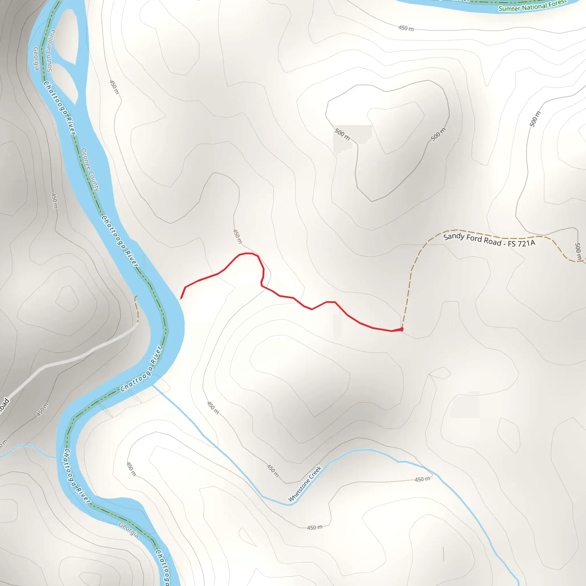 Chattooga River mobile static map