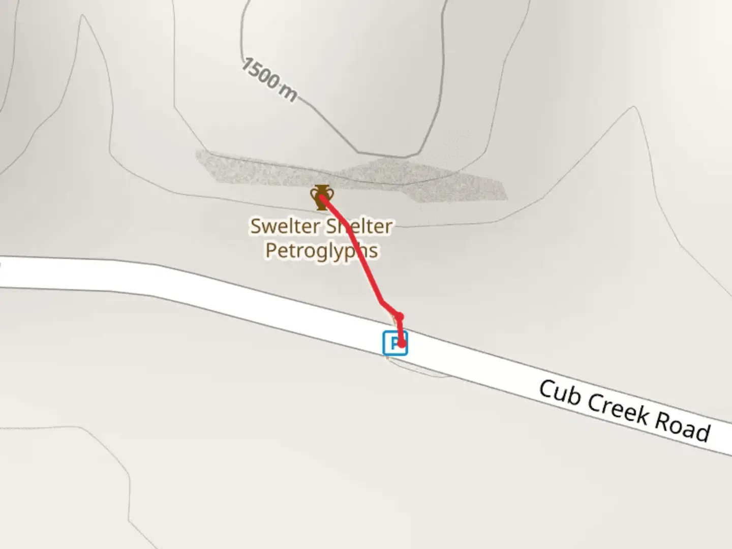 An image depicting the trail Swelter Shelter Trail and its surrounding area.