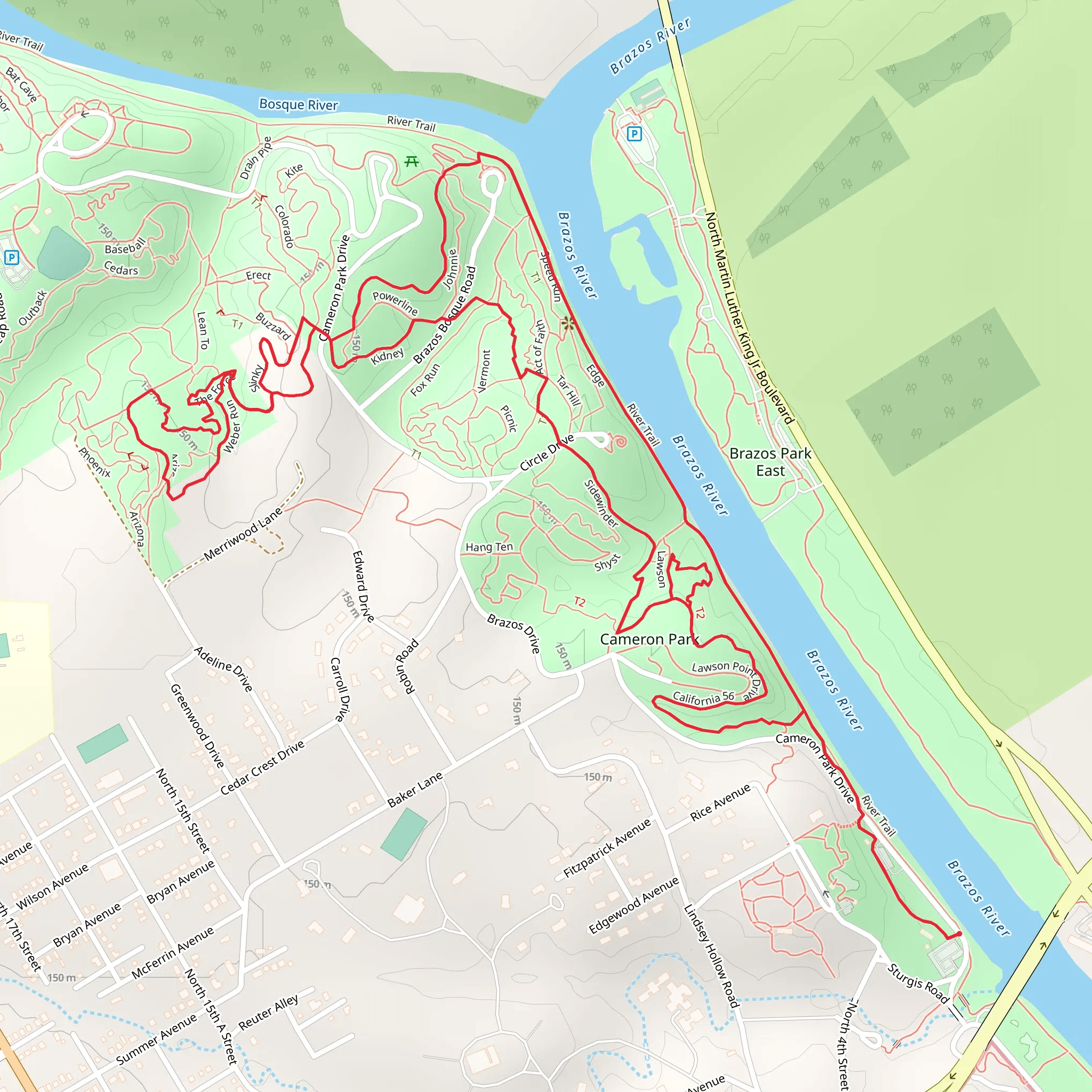 River, The Force and Rio Perdido Loop Trail mobile static map