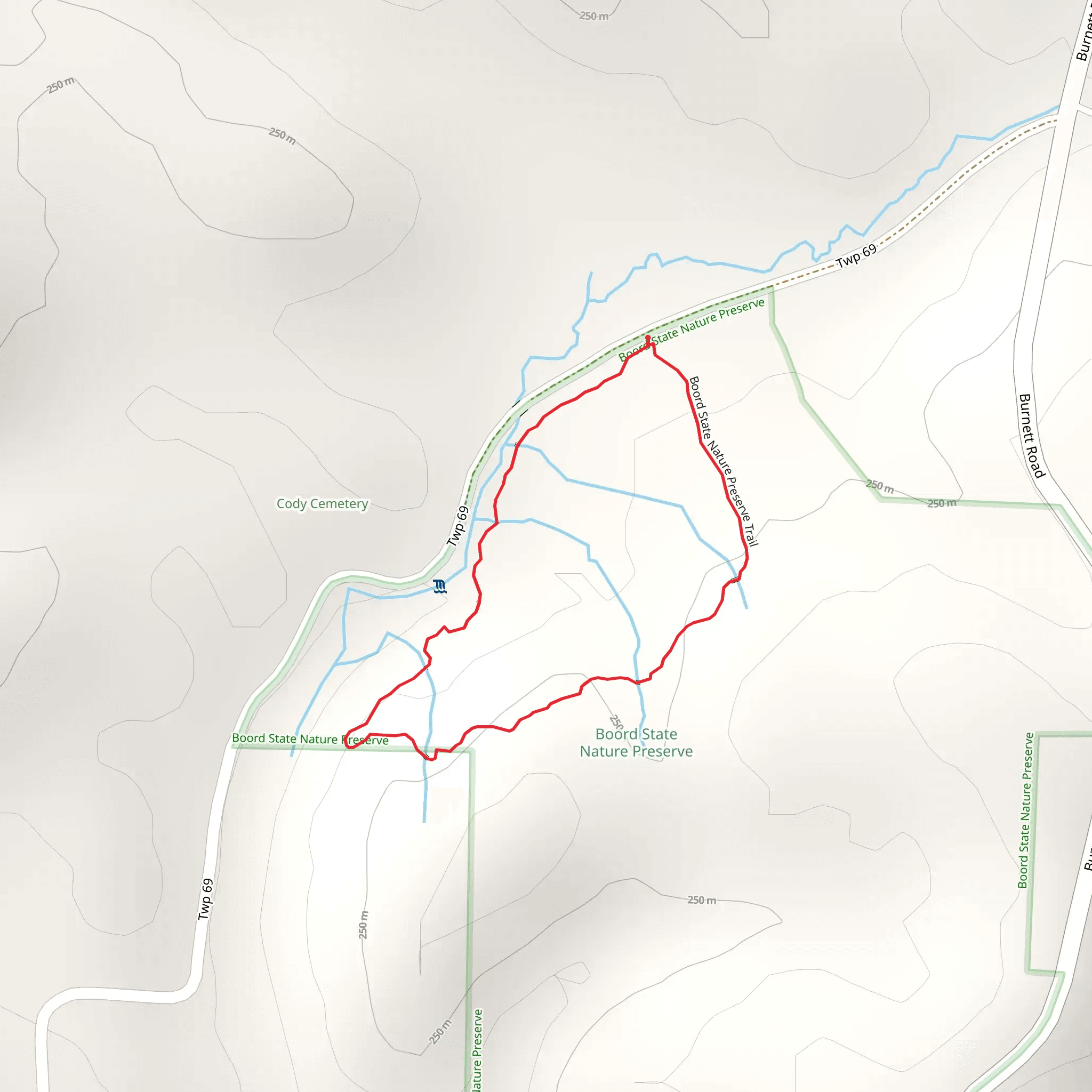 Boord State Nature Preserve Loop mobile static map