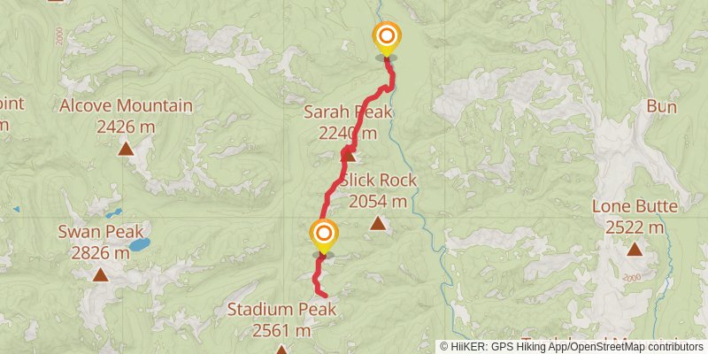 Picture Ridge Trail stage 3 Map