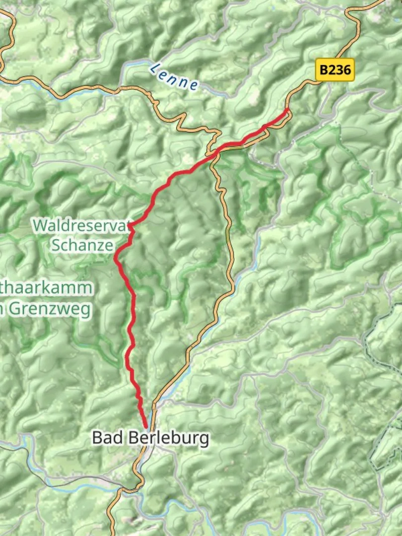 An image depicting the trail Bad Berleburg to Langewiese Walk via Saukopf and its surrounding area.