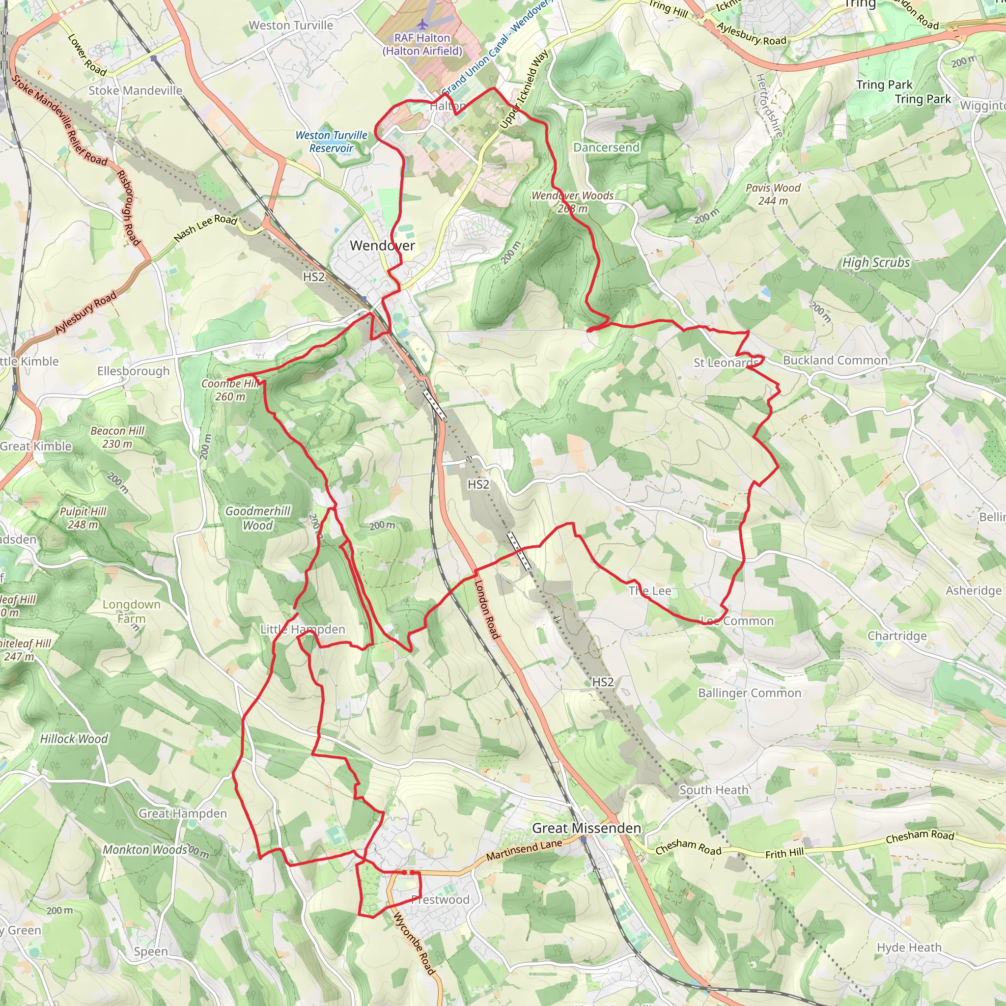 Wendover Gap Challenge Loop Walk mobile static map