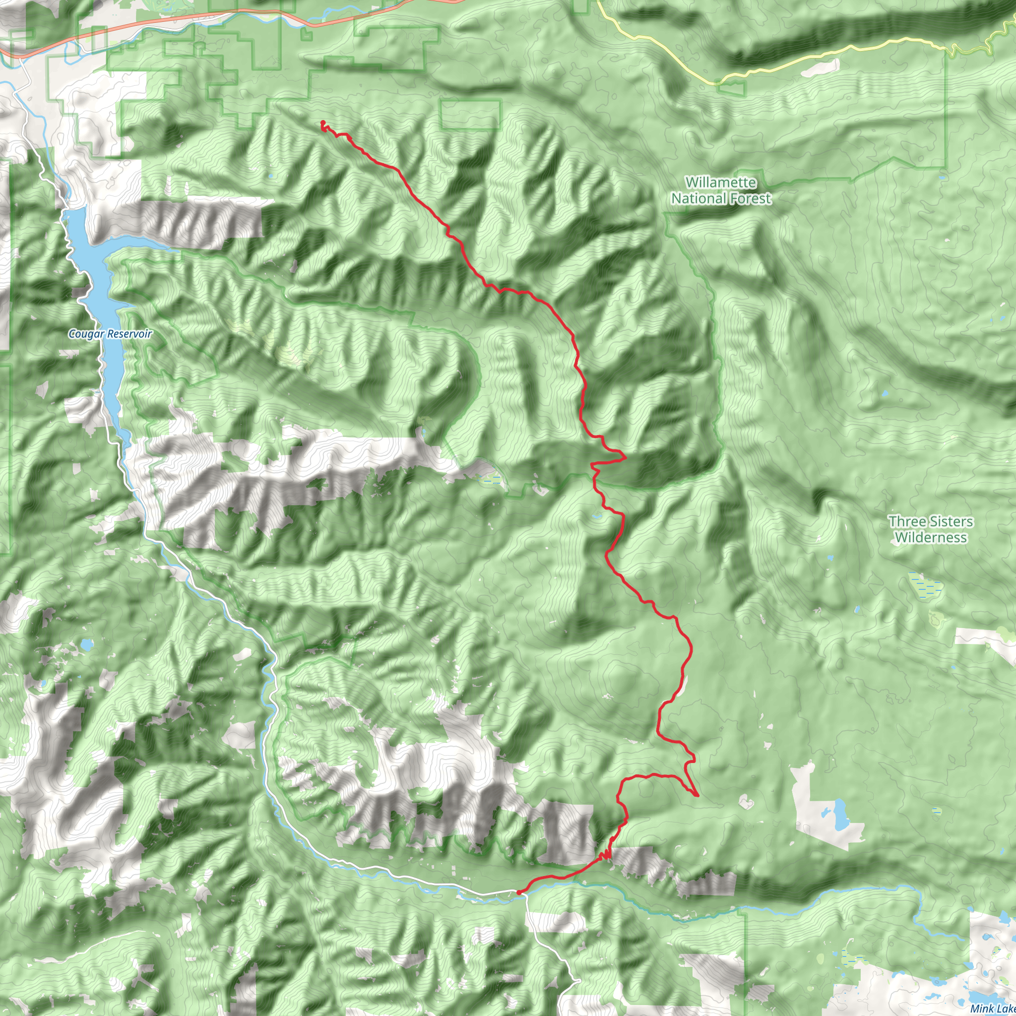 Olallie Trail mobile static map