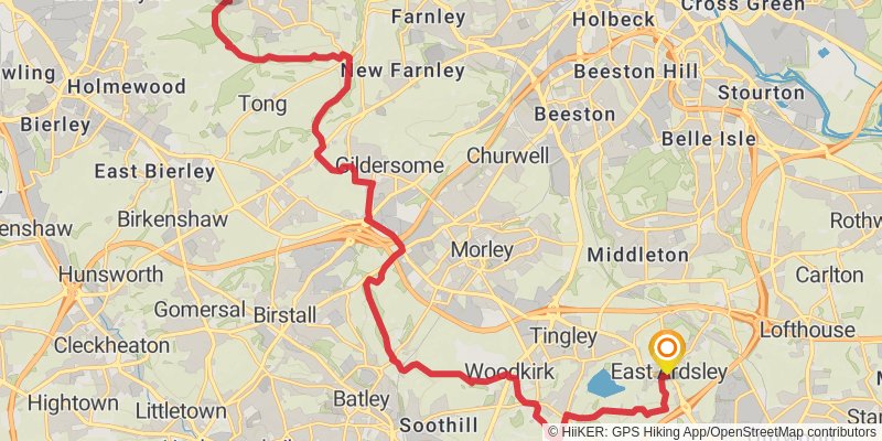 Leeds Country Way stage 2 Map