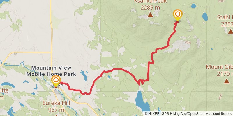 Pacific Northwest Trail stage 110 Map