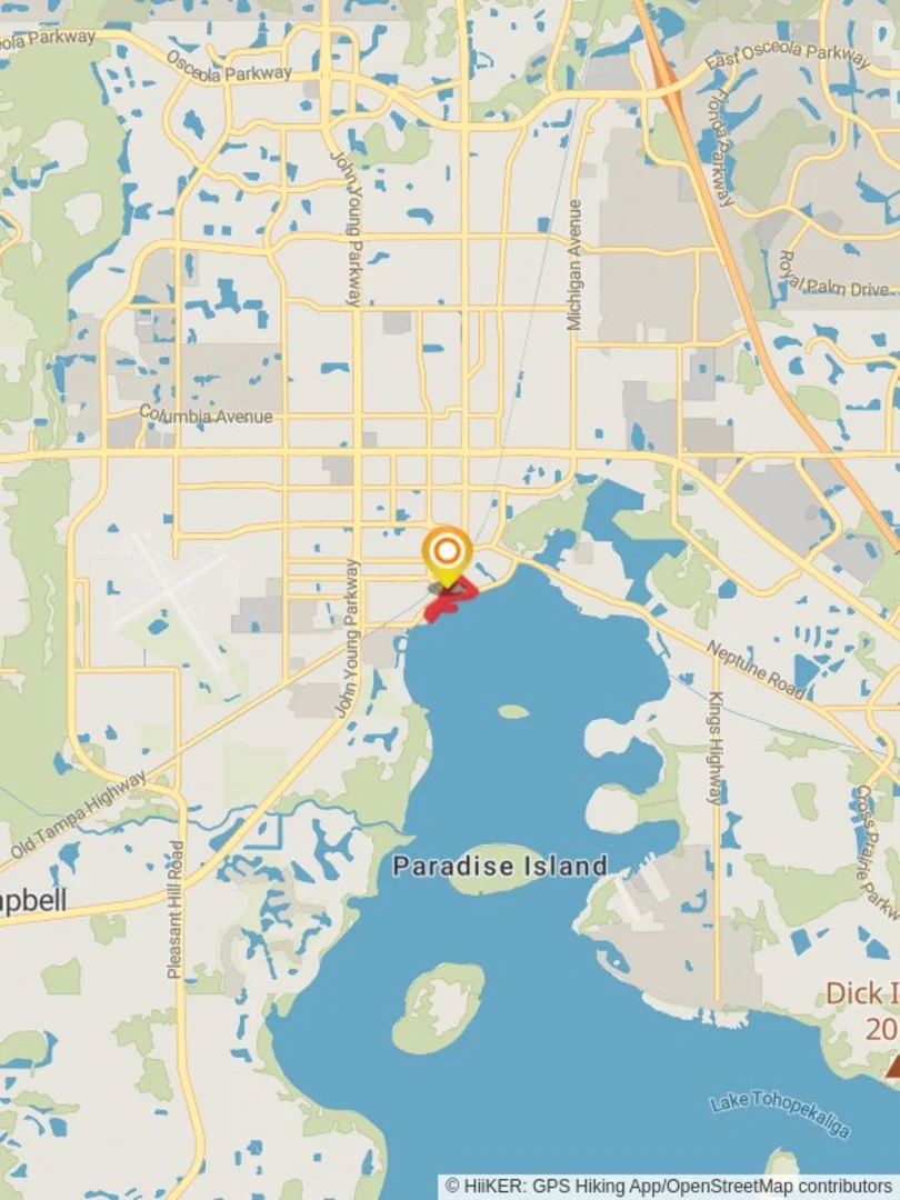 An image depicting the trail Kissimmee Lakefront Park Loop and its surrounding area.