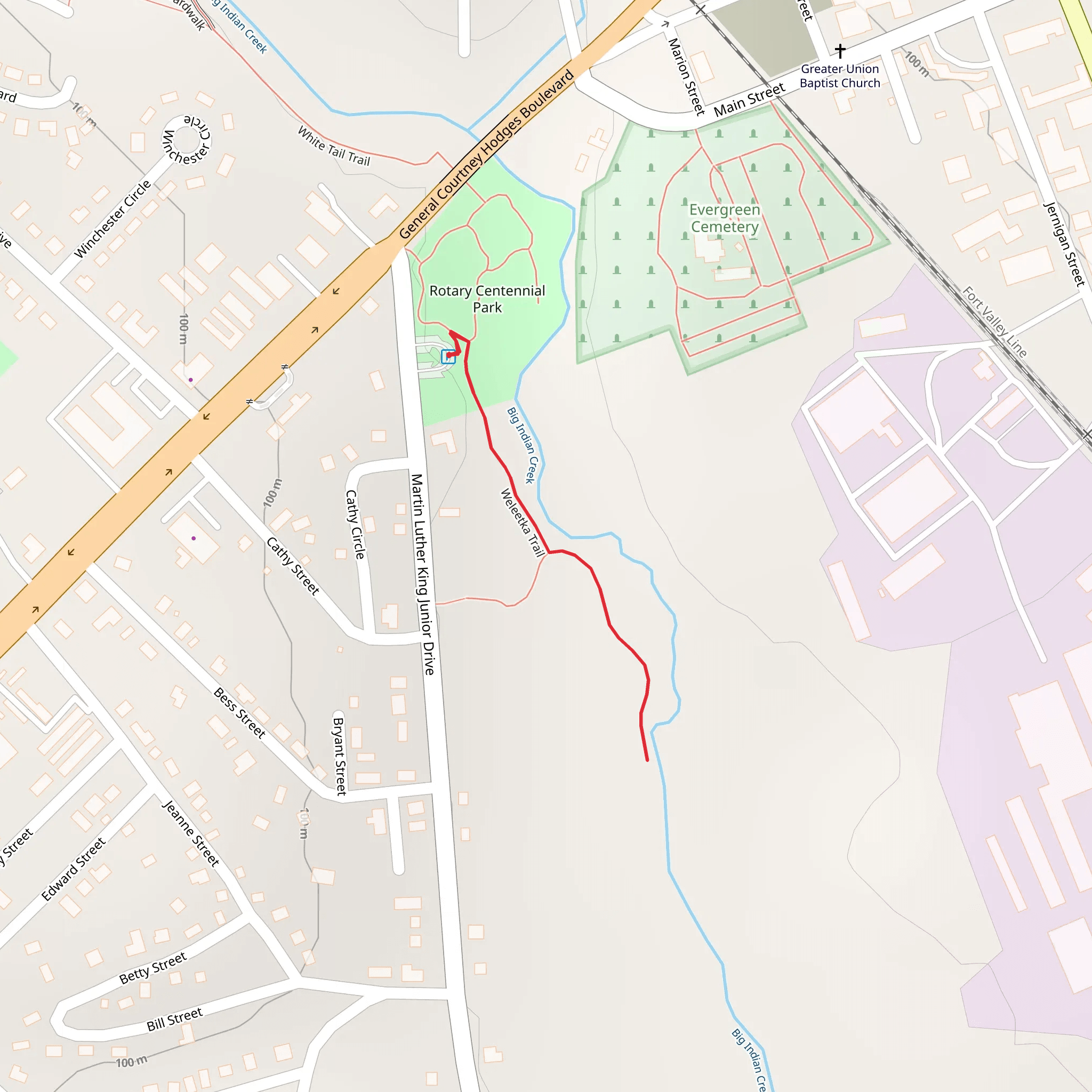 Big Indian Creek mobile static map